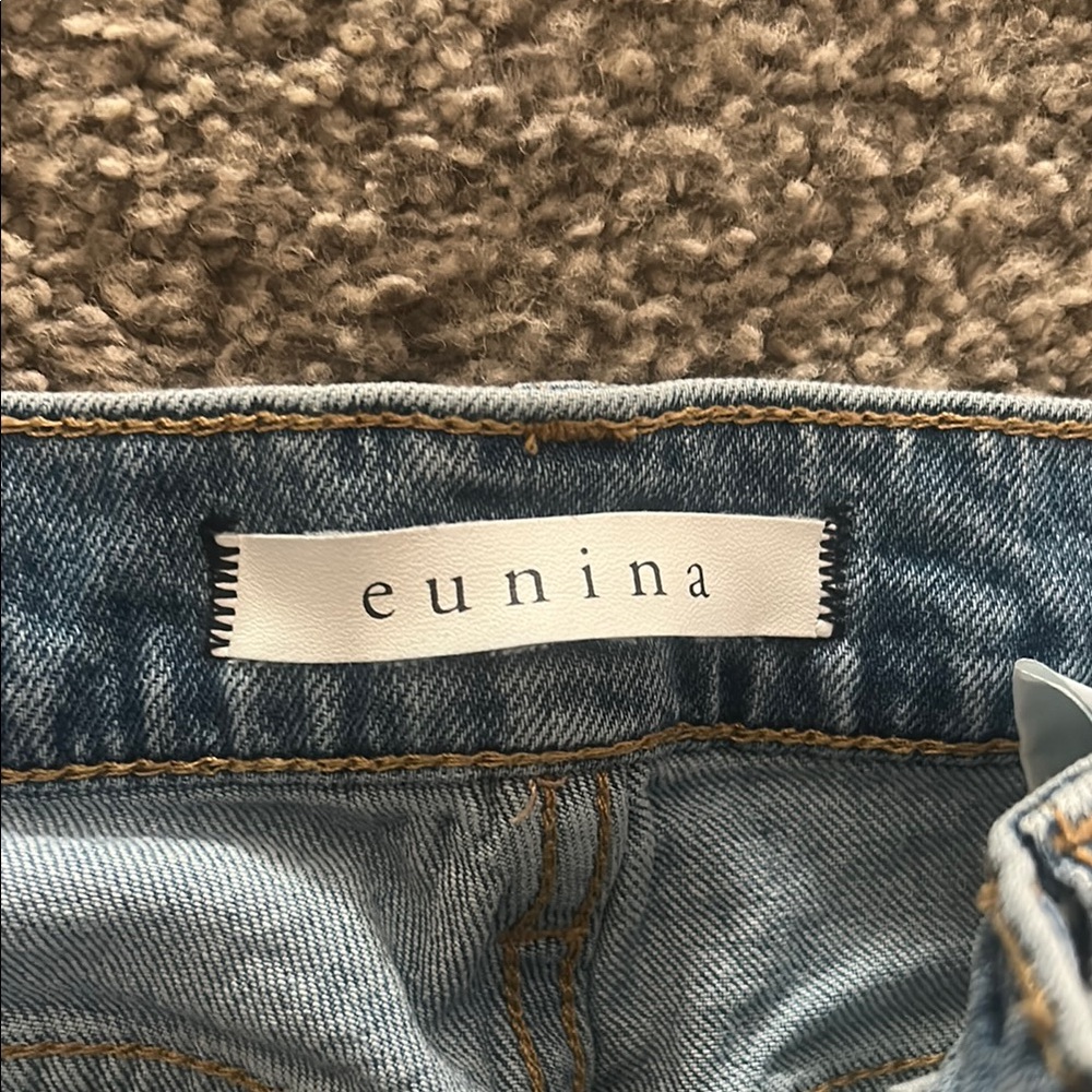 Women's Distressed Blue Jeans - Picture 2 of 3